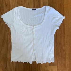 Brandy Melville white zelly top
